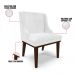 Kit 02 Cadeiras de Jantar Liz Corano Branco Base Fixa Madeira Tabaco - D'Rossi