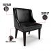 Kit 02 Cadeiras de Jantar Liz Corano Preto Base Fixa Madeira Preto - D'Rossi