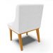 Kit 02 Cadeiras de Jantar Liz Corino Branco Base Fixa Madeira Castanho - D'Rossi