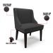 Kit 02 Cadeiras de Jantar Liz Corino Preto Base Fixa Madeira Preto - D'Rossi
