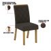 Kit 02 Cadeiras de Jantar Mary Veludo Marrom Base Nature - D'Rossi
