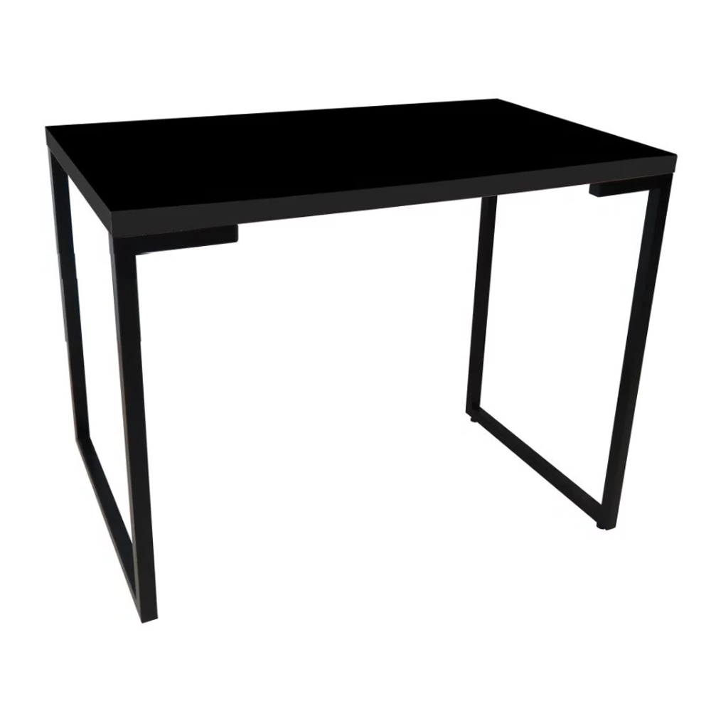 Kit 02 Mesas Para Computador Escrivaninha Porto Preto 120 cm - D'Rossi