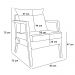 Kit 02 Poltronas Alice Suede Bege Base de Madeira - D'Rossi