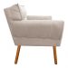 Kit 02 Poltronas Anitta Suede Bege Pés Palito Castanho D'Rossi