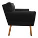 Kit 02 Poltronas Anitta Suede Preto com Strass Pés Palito Castanho D'Rossi