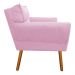 Kit 02 Poltronas Anitta Suede Rosa Bebê com Strass Pés Palito Castanho D'Rossi