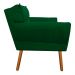 Kit 02 Poltronas Anitta Suede Verde com Strass Pés Palito Castanho D'Rossi