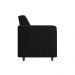 Kit 02 Poltronas Arezzo Linho Preto A79 Pés Chanfrado Castanho - D'Rossi