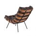 Kit 02 Poltronas Costela Couro Marrom Base de Metal - D'Rossi