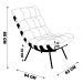 Kit 02 Poltronas Costela Couro Marrom Base de Metal - D'Rossi