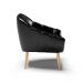 Kit 02 Poltronas Giovana Corano Preto Pés Palito Natural - D'Rossi