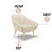 Kit 02 Poltronas Giovana Corino Pés Palito Natural - D'Rossi