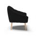 Kit 02 Poltronas Giovana Linho Preto A79 Pés Palito Natural - D'Rossi