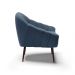 Kit 02 Poltronas Giovana Suede Azul Marinho Pés Palito de Ferro - D'Rossi