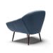 Kit 02 Poltronas Giovana Suede Azul Marinho Pés Palito de Ferro - D'Rossi