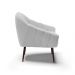 Kit 02 Poltronas Giovana Suede Cinza Pés Palito de Ferro - D'Rossi
