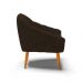 Kit 02 Poltronas Giovana Suede Marrom Pés Palito Castanho - D'Rossi