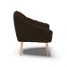 Kit 02 Poltronas Giovana Suede Marrom Pés Palito Natural - D'Rossi