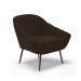 Kit 02 Poltronas Giovana Suede Marrom Pés Palito de Ferro - D'Rossi