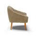Kit 02 Poltronas Giovana Suede Marrom Rato Pés Palito Castanho - D'Rossi