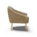 Kit 02 Poltronas Giovana Suede Marrom Rato Pés Palito Natural - D'Rossi
