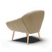 Kit 02 Poltronas Giovana Suede Marrom Rato Pés Palito Natural - D'Rossi