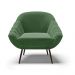 Kit 02 Poltronas Giovana Suede Verde Pés Palito de Ferro - D'Rossi