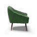 Kit 02 Poltronas Giovana Suede Verde Pés Palito de Ferro - D'Rossi