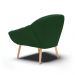 Kit 02 Poltronas Giovana Veludo Verde Pés Palito Natural - D'Rossi
