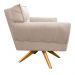 Kit 02 Poltronas Giratória Anitta Suede Base Madeira MA30 D'Rossi