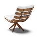 Kit 02 Poltronas Giratória Costela Corino Branco Base Madeira MA25 - D'Rossi