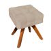 Kit 02 Poltronas Giratória Elisa e 01 Puff Suede Base Madeira MM30 D'Rossi