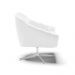 Kit 02 Poltronas Giratória Giovana Corano Branco Base Cromada - D'Rossi