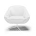 Kit 02 Poltronas Giratória Giovana Corino Branco Base Cromada - D'Rossi