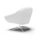 Kit 02 Poltronas Giratória Giovana Corino Branco Base Cromada - D'Rossi
