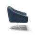 Kit 02 Poltronas Giratória Giovana Suede Azul Marinho Base Cromada - D'Rossi