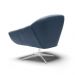 Kit 02 Poltronas Giratória Giovana Suede Azul Marinho Base Cromada - D'Rossi