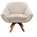 Kit 02 Poltronas Giratória Giovana Suede Base Madeira MM30 D'Rossi
