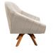 Kit 02 Poltronas Giratória Giovana Suede Base Madeira MM30 D'Rossi