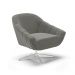Kit 02 Poltronas Giratória Giovana Suede Grafite Base Cromada - D'Rossi