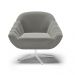 Kit 02 Poltronas Giratória Giovana Suede Grafite Base Cromada - D'Rossi