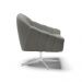 Kit 02 Poltronas Giratória Giovana Suede Grafite Base Cromada - D'Rossi