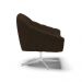 Kit 02 Poltronas Giratória Giovana Suede Marrom Base Cromada - D'Rossi