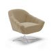 Kit 02 Poltronas Giratória Giovana Suede Marrom Rato Base Cromada - D'Rossi