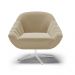 Kit 02 Poltronas Giratória Giovana Suede Marrom Rato Base Cromada - D'Rossi