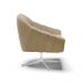 Kit 02 Poltronas Giratória Giovana Suede Marrom Rato Base Cromada - D'Rossi