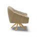 Kit 02 Poltronas Giratória Giovana Suede Marrom Rato Base Madeira MA30 - D'Rossi