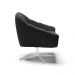 Kit 02 Poltronas Giratória Giovana Suede Preto Base Cromada - D'Rossi