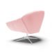 Kit 02 Poltronas Giratória Giovana Suede Rosa Bebê Base Cromada - D'Rossi