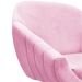 Kit 02 Poltronas Giratória Giovana Suede Rosa Bebê Base Madeira MM30 D'Rossi